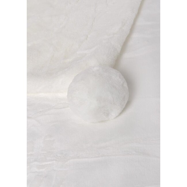 Pompom fur blanket            9492 86 Natural