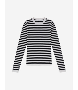 Nik&Nik Jolie LS Stripe Pullover 1058 Black/Off White