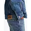Oversized denim truckerjack/Blauw