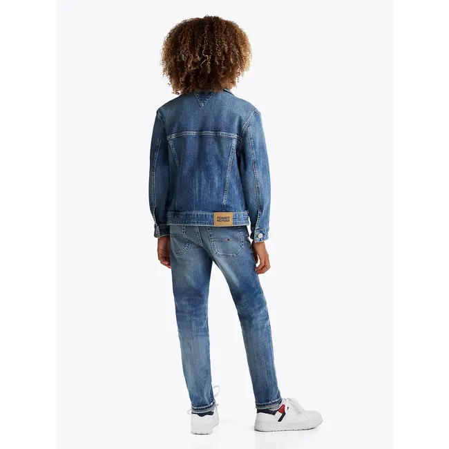 Oversized denim truckerjack/Blauw