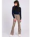 Striped Flared Pants 2712 Almond