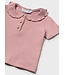 S/s ribbed polo              1104 Rose      74