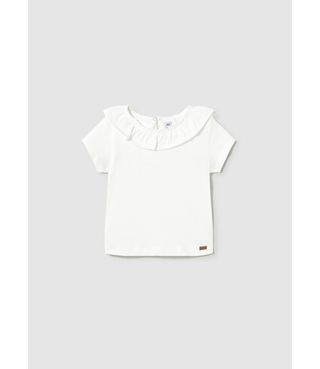 S/s ruffled shirt            1045 Natural   57