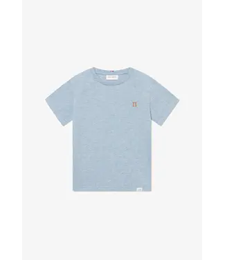 Les Deux LDK101106 Norregaard T-Shirt Kids - Seasonal 483730-Xenon Blue Melange/Orange