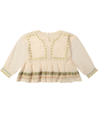Baje Studio 1H002SS25BA Cima Rose salmon Blouse longsleeve