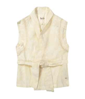 Baje Studio 1N002SS25BA Ize Off-white AOP Gilet