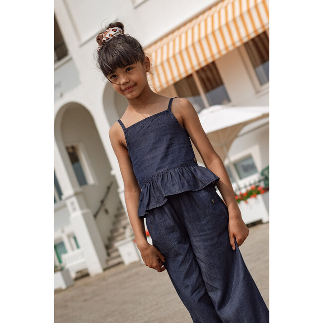 Elif Flo girls chambrey top 199 Indigo