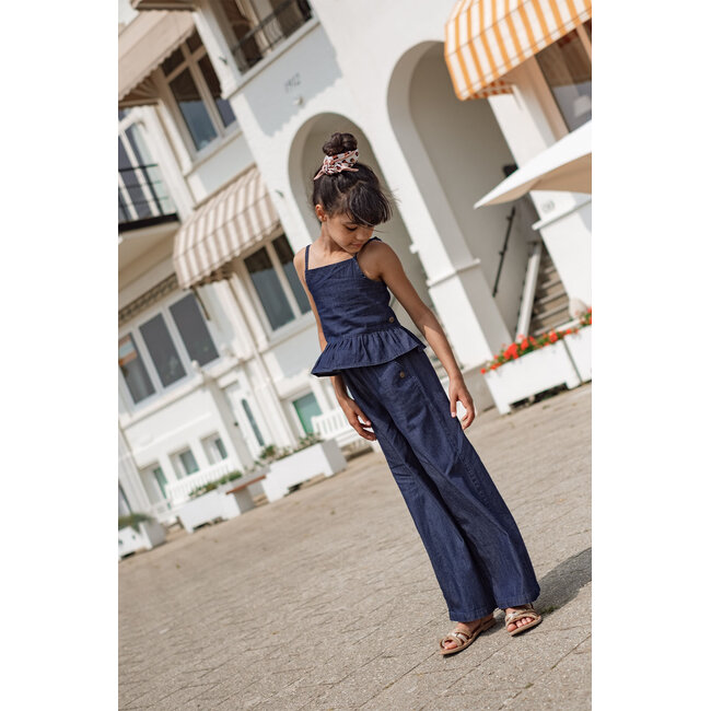 Elif Flo girls chambrey top 199 Indigo