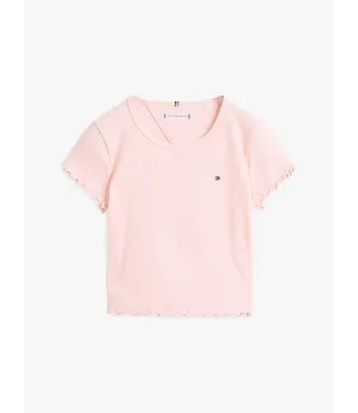 Tommy Hilfiger ESSENTIAL RIB TOP SS, TKZ TKZ Coral Ice