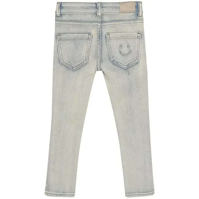 2700 Skinny Fit Print Jeans 920099 Blue 7166 Used Light Denim