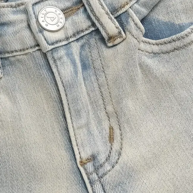 2700 Skinny Fit Print Jeans 920099 Blue 7166 Used Light Denim