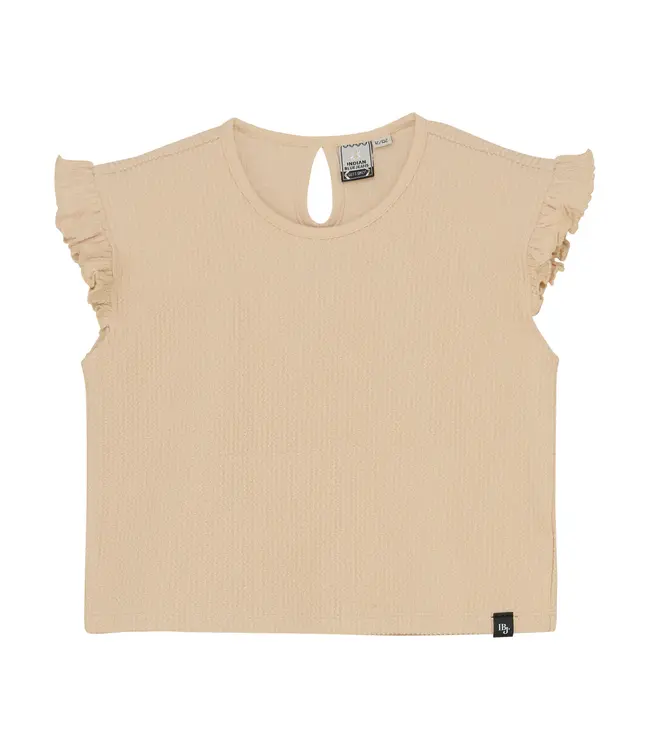 Ruffle Sleeve Cropped Top 970249 Sand 2020 Sandshell