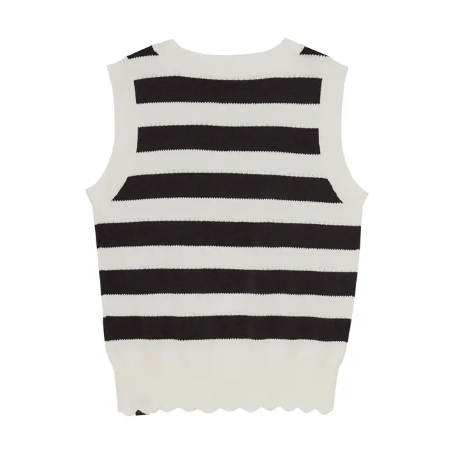 Knitted Singlet Striped 970223 Grey 1919 Phantom