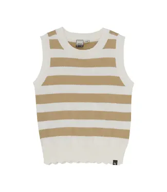 Indian Blue Jeans Knitted Singlet Striped 970223 Sand 2490 Sesame