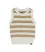 Knitted Singlet Striped 970223 Sand 2490 Sesame