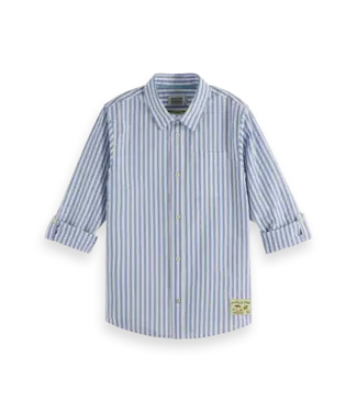 SCOTCH & SODA AMSTERDAM 179464 Seersucker Striped Long Sleeved Shirt