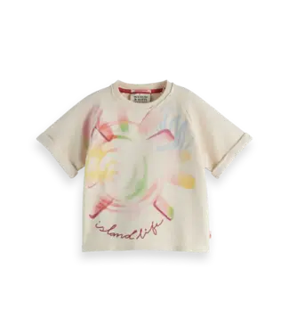 SCOTCH & SODA AMSTERDAM 179348 Raglan short-sleeved crewneck 100 Soft Ice