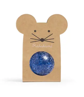 Ratatam Glitter Mouse Bouncy Balls Blauw - Stuiterbal -