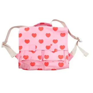 Ratatam Pink hearts school bag - Rugtas model schooltas Hartjes Roze Rood -
