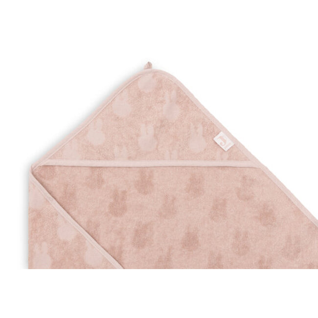 Badcape badstof 75x75cm Miffy Wild rose