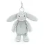 Bashful Silver Bunny Bag Charm
