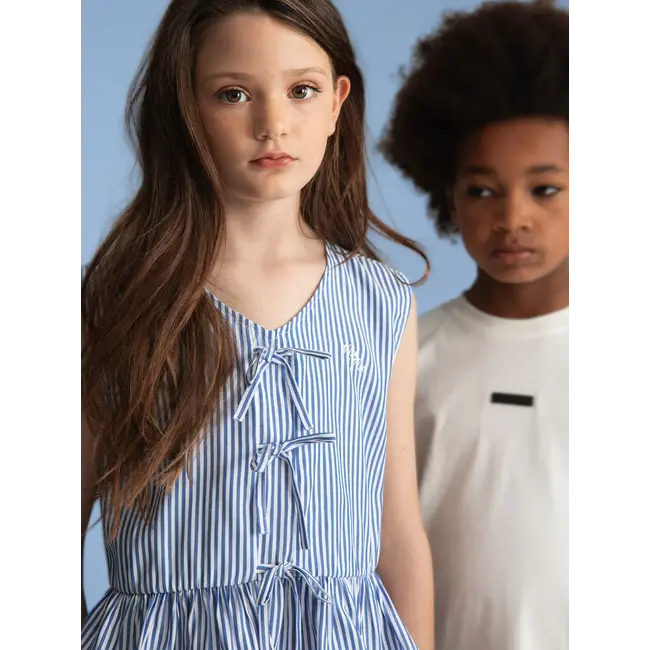 Aava Top 7108 Azure Blue/ off White