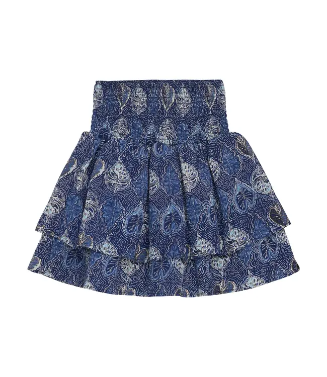 Skirt Ruffle Leafprint 970210 Dark Navy 7939 Blueprint