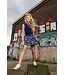 Skirt Ruffle Leafprint 970210 Dark Navy 7939 Blueprint