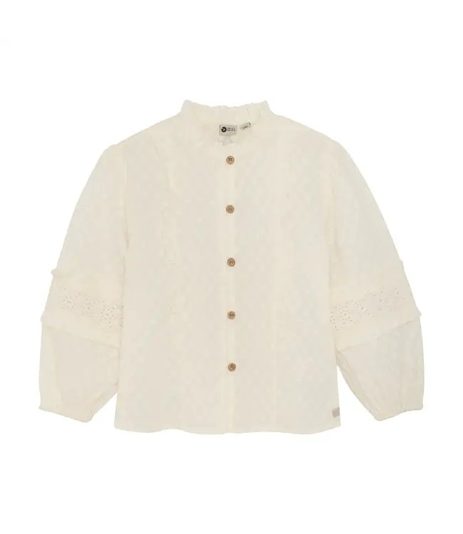 Shirt Longsleeve Ruffle 930098 White 1103 Cloud