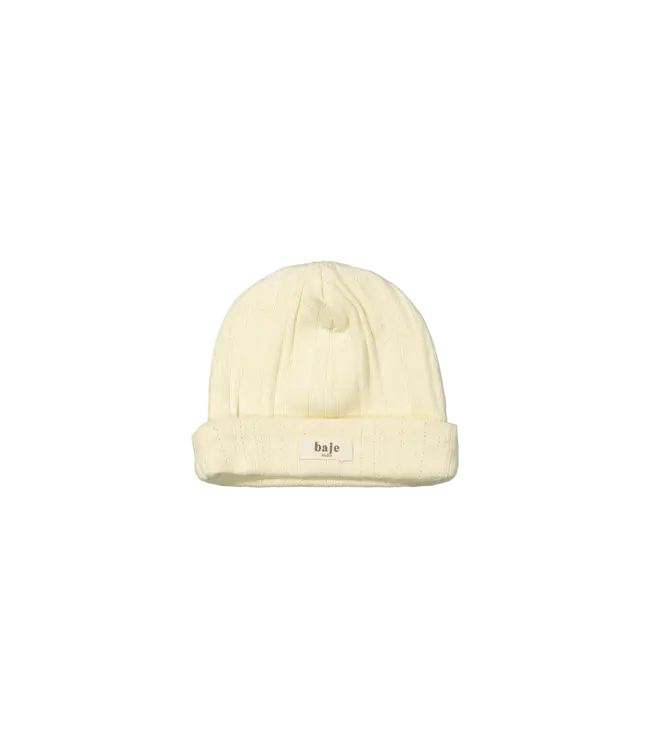 Viva, jersey pointelle hat, creme oat 1-6M  Legging