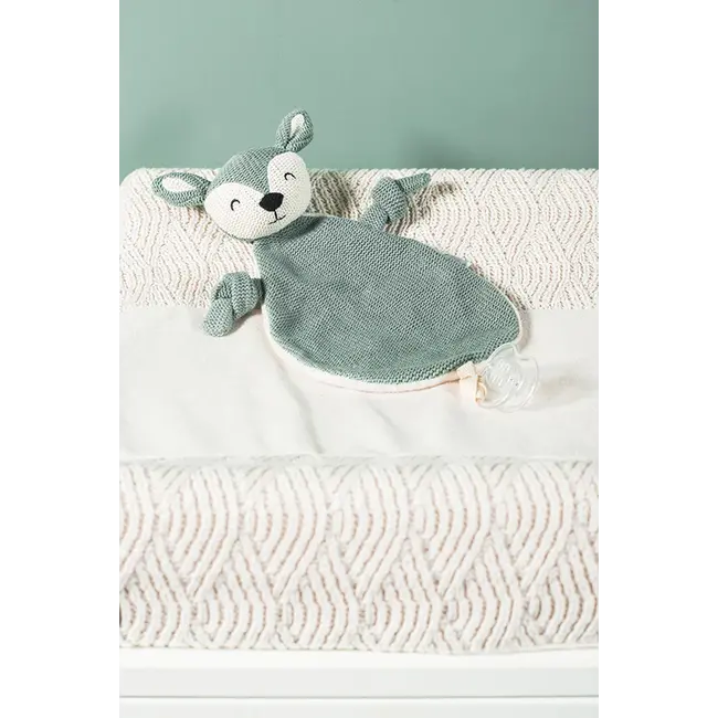 Knuffeldoekje Deer ash green