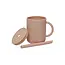 Drinkbeker met rietje siliconen Pale Pink