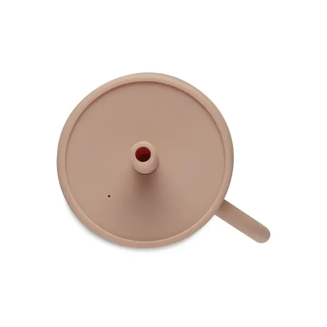 Drinkbeker met rietje siliconen Pale Pink