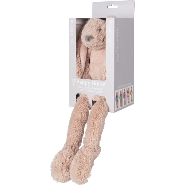 Roze Knuffel Konijn Richie Nachtlampje met geluid