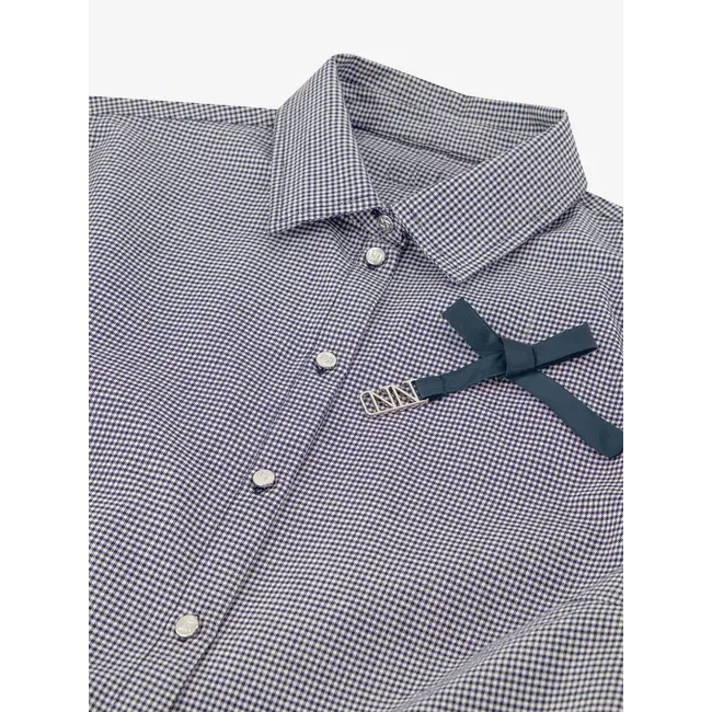 Polly Blouse 2023 Off White/Royal Blue