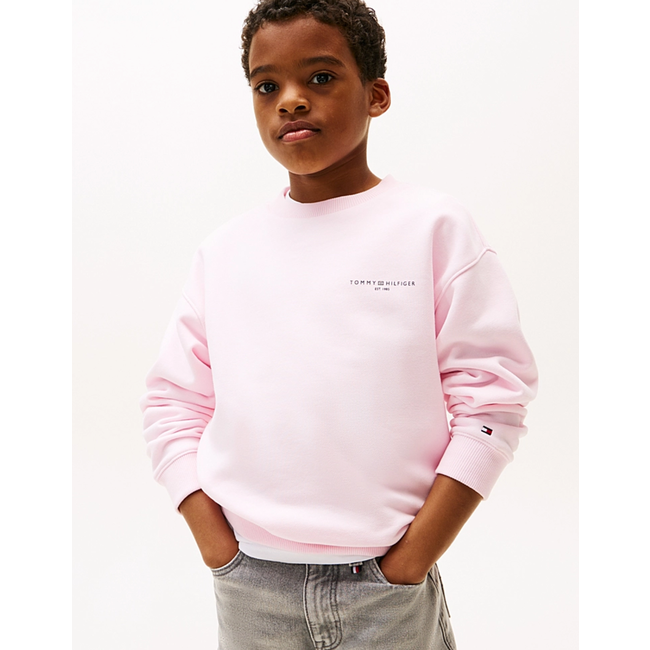 MINI CORP C-NECK SWE, TOG Light Pink