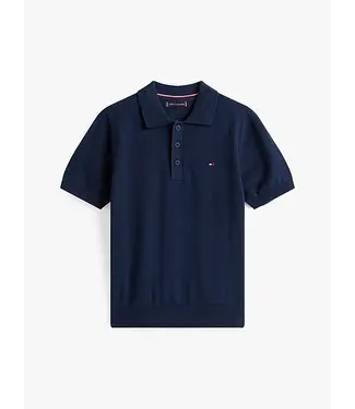 Tommy Hilfiger COTTON POLO SWEATER, C1G Dark Night Navy