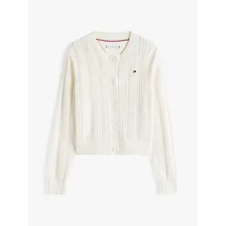 Tommy Hilfiger POINTELLE CARDIGAN L, Z00 Ivory Petal