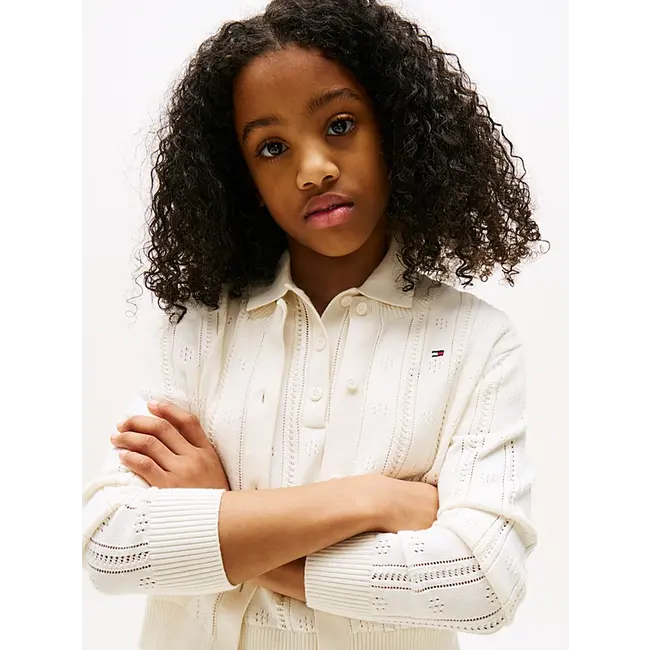 POINTELLE CARDIGAN L, Z00 Ivory Petal