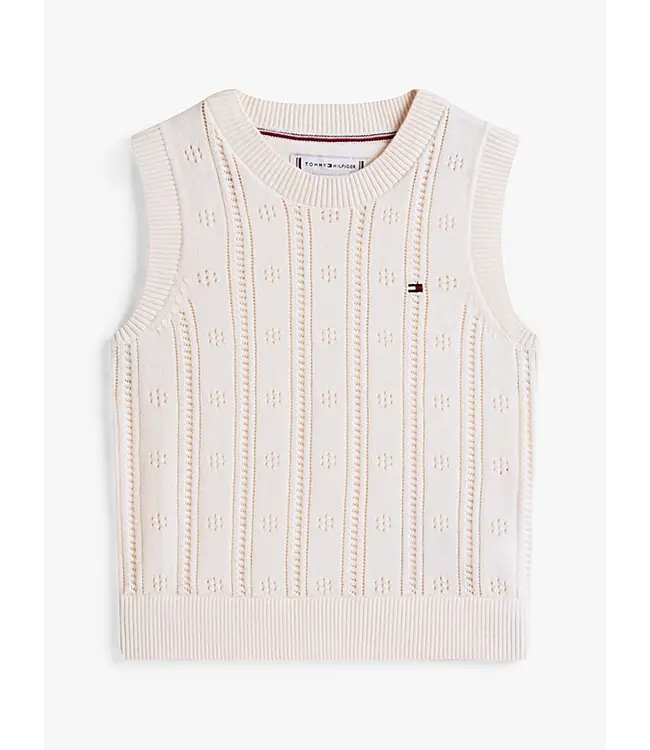 POINTELLE VEST SLVLS, Z00 Ivory Petal