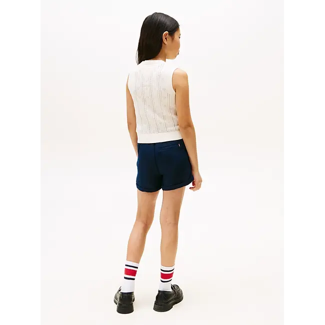 POINTELLE VEST SLVLS, Z00 Ivory Petal