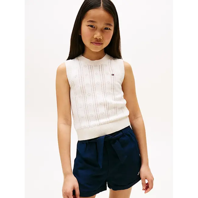 POINTELLE VEST SLVLS, Z00 Ivory Petal