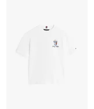 Tommy Hilfiger PHOTO PRINT SLUB T-S, YBR White