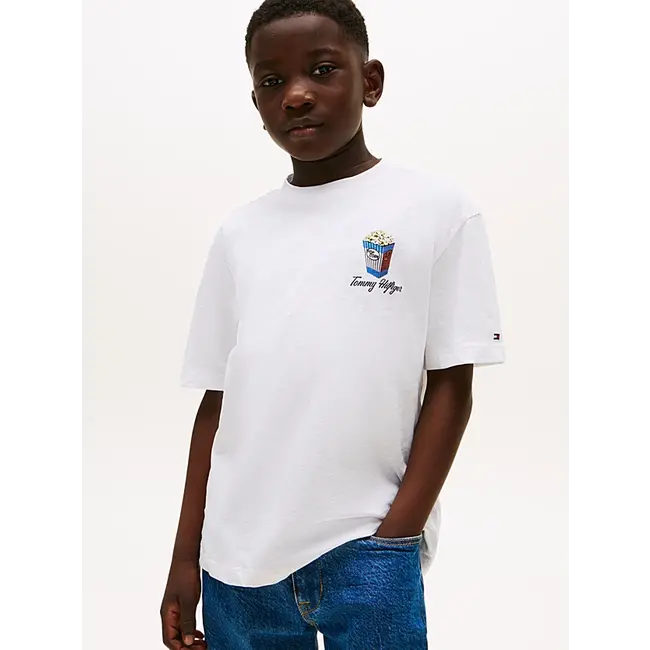 PHOTO PRINT SLUB T-S, YBR White