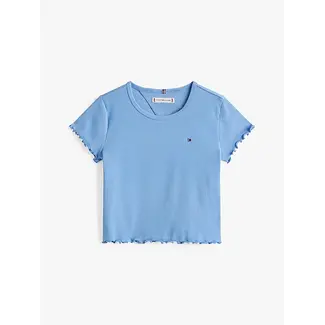 Tommy Hilfiger ESSENTIAL RIB TOP SS, C14 Cloudy Blue