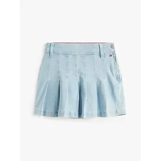Tommy Hilfiger DENIM PLEATED SKIRT, 1AA Drapeylight