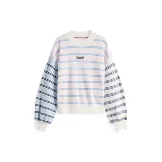 Tommy Hilfiger STRIPED BALLOON SLEE, TOG Light Pink Multistripes