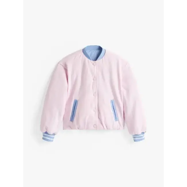 REVERSIBLE VARSITY B, C14 Cloudy Blue/Light Pink