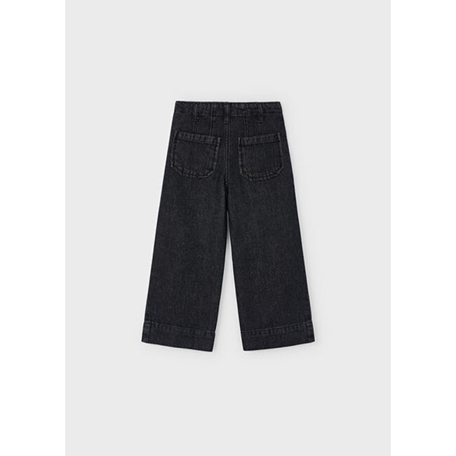 Wide leg denim pants          84 Black