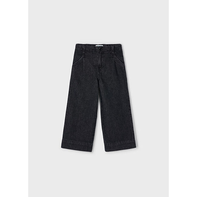 Wide leg denim pants          84 Black